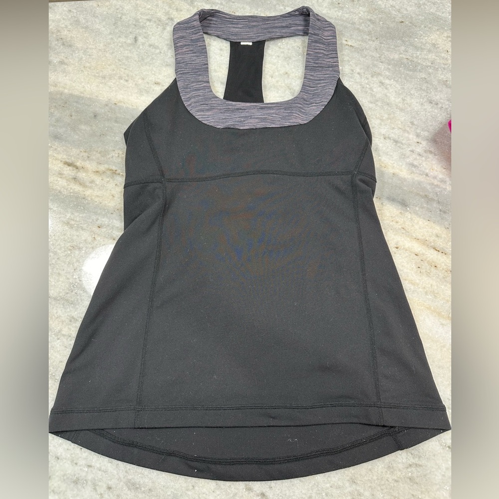 Lululemon Black & Gray Tank top Size 6
